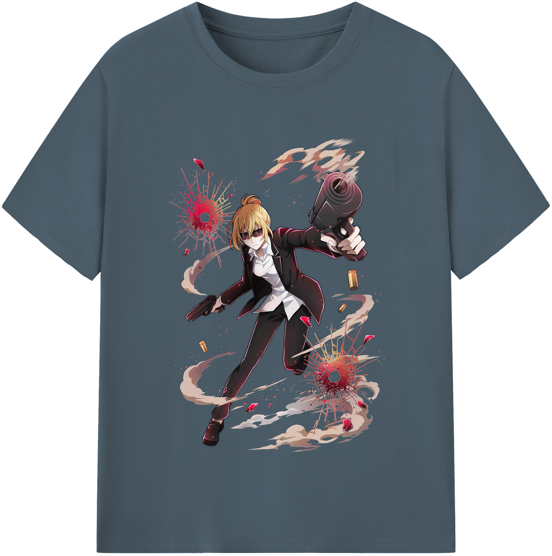 （画像用） 文豪ストレイドッグス Bungo Stray Dogs 綿100％半袖Tシャツ（フロントプリント）